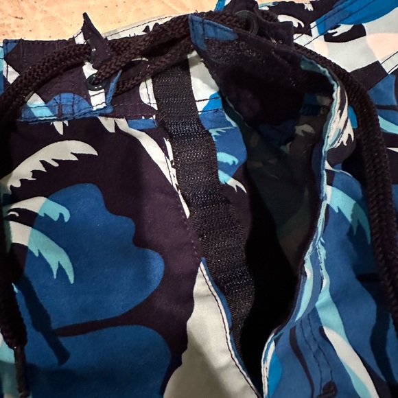 Men’s Blue Palm tree Hawaiian swim shorts! Velcro closure. Size- 32.Phys.Sci. - Picture 4 of 9